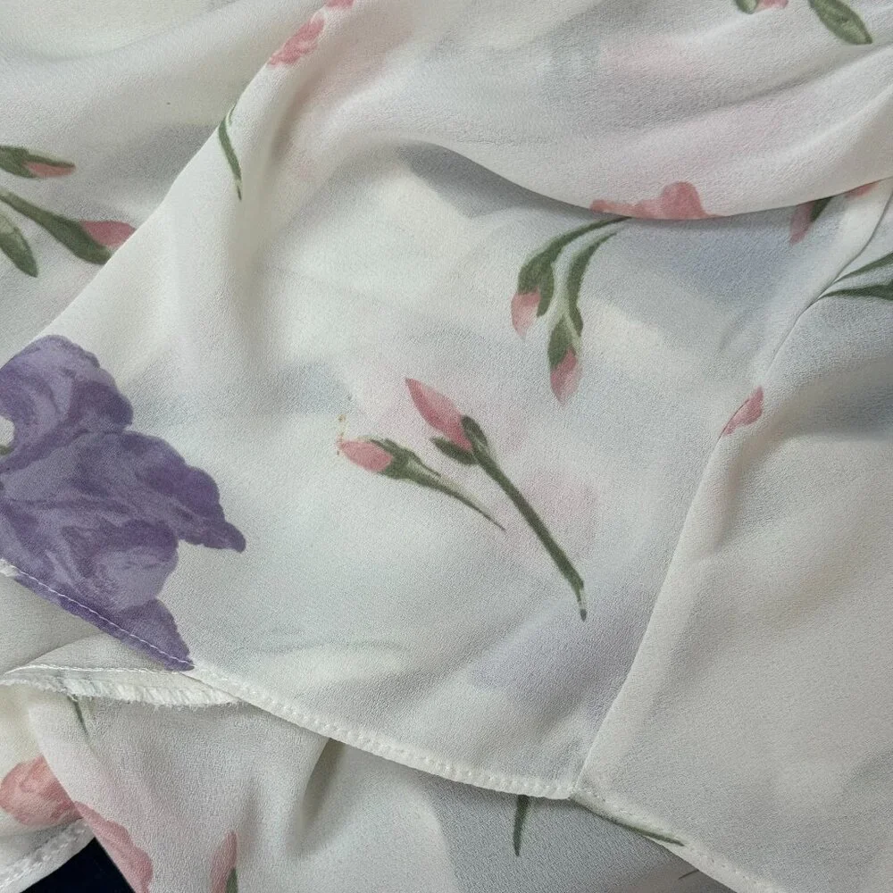 Vintage 90s Versailles Floral Two-Piece Sheer Cami & Tap Shorts Set Medium - Picture 7 of 7